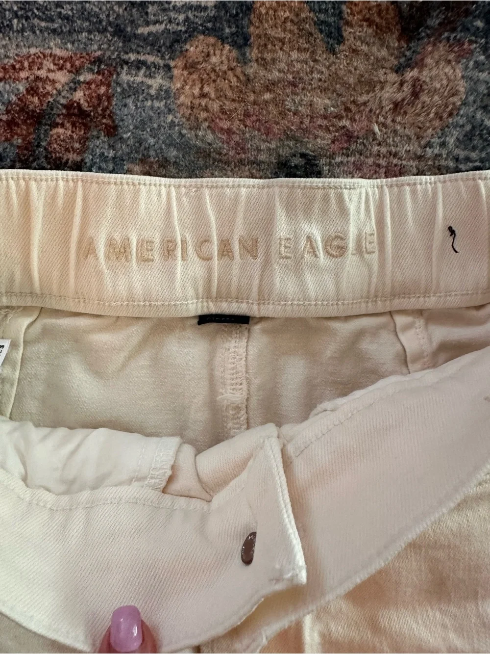 American Eagle Outfitters ivory stretch